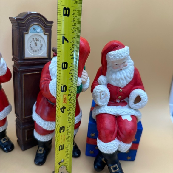 Santa Claus Figurine Porcelain Red White Toys Sack - Picture 12 of 16